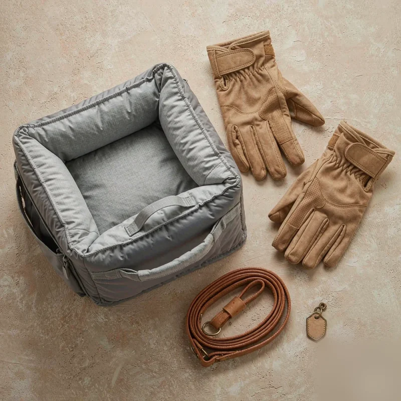 Travel Safety Bundle — Pet Car Seat + Handling Gloves